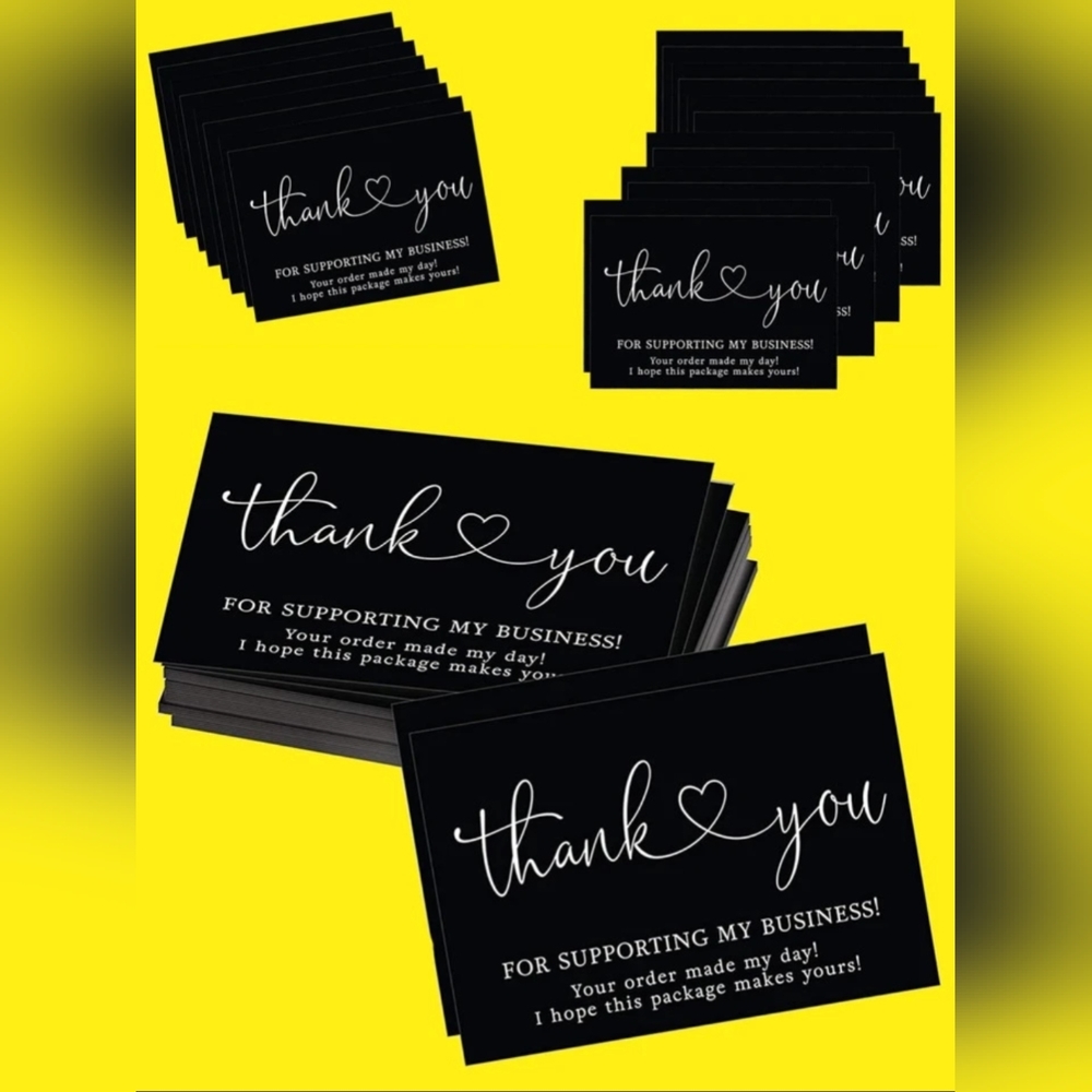 25 Black Thank You Card For Supporting My Small Business - Picture 4 of 7